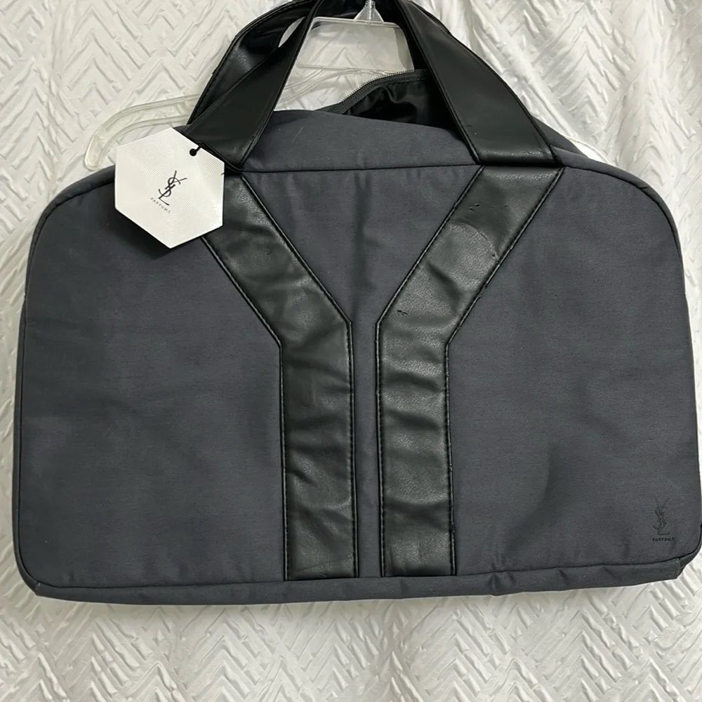 YSL Black and‎ Gray Weekend Duffel Bag
